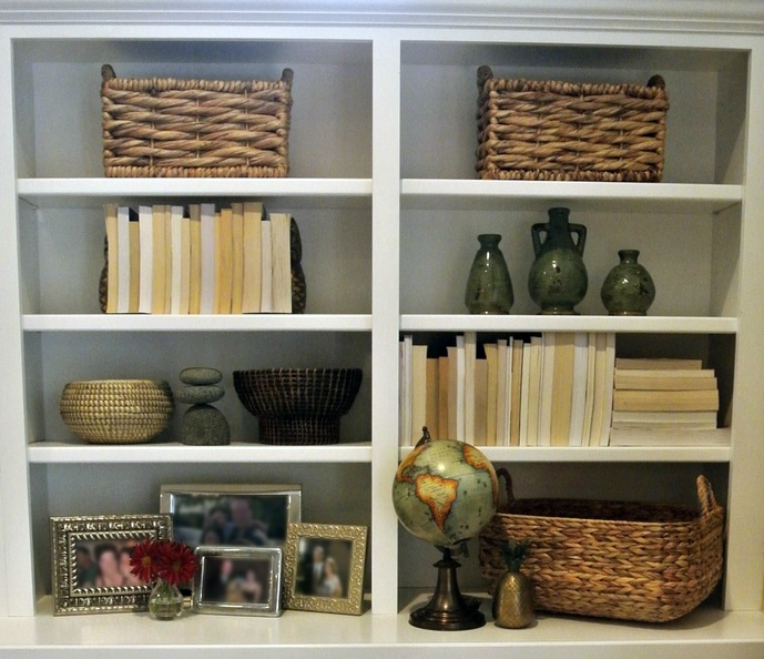 the redesign company | bookshelves and baskets